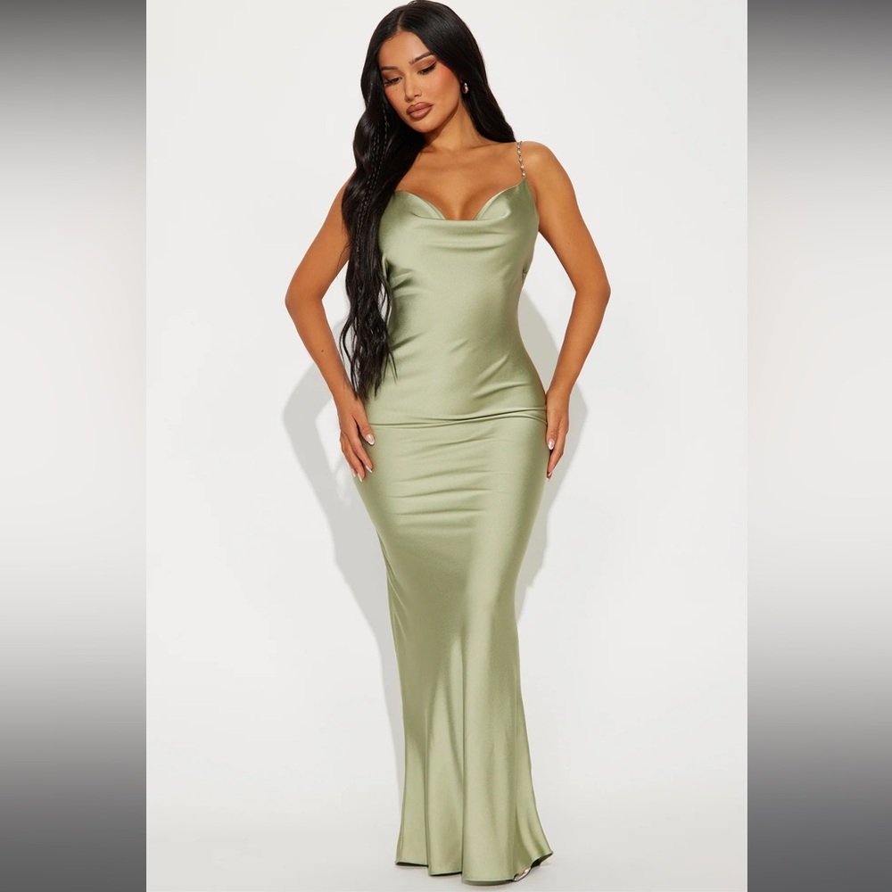 Mira Satin Maxi Dress